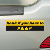 Honk als je moet poepen bumpersticker (Op auto)