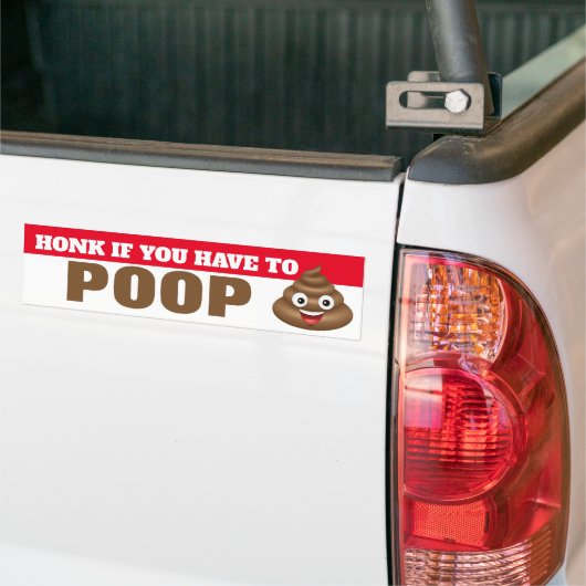 Honk als je moet poepen bumpersticker (Op Truck)