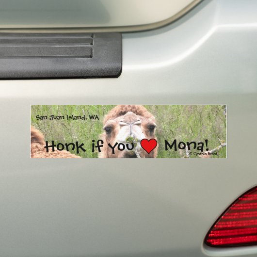 Honk als je Mona bent! Bumpersticker (Op auto)