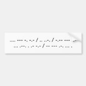 Honk als je Morse spreekt Bumpersticker (Voorkant)