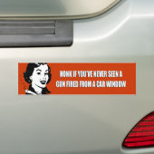 HONK ALS JE NOOIT EEN PISTOOL VAN EEN AUTO HEBT GE BUMPERSTICKER (Op auto)