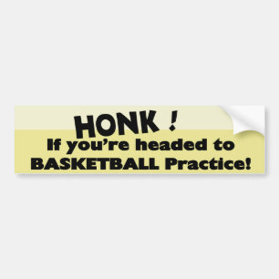 Honk als je op weg bent naar basketbaltraining bumpersticker