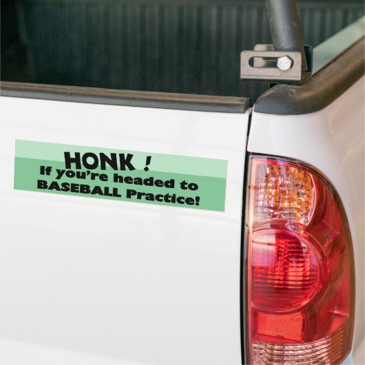 Honk als je op weg bent naar de honkbalpraktijk bumpersticker (Op Truck)