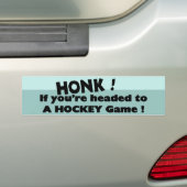 Honk als je op weg bent naar een hockeywedstrijd bumpersticker (Op auto)