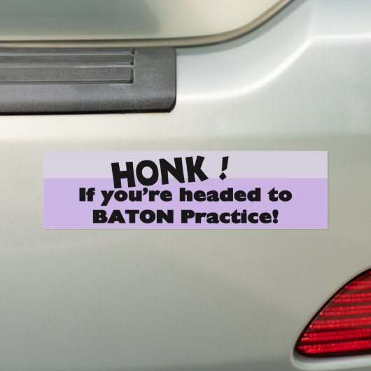 Honk als je op weg bent naar stokbeoefening bumpersticker (Op auto)