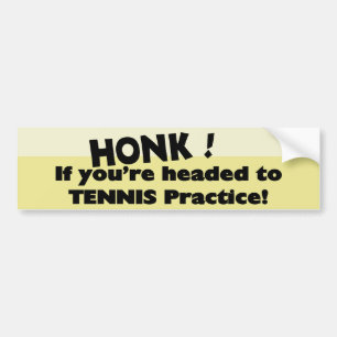 Honk als je op weg bent naar Tennis Practice Bumpersticker