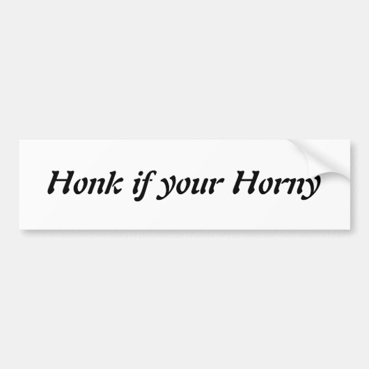 Honk als je paard Gepersonaliseerd Bumpersticker (Voorkant)