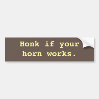 Honk als je paard werkt! bumpersticker
