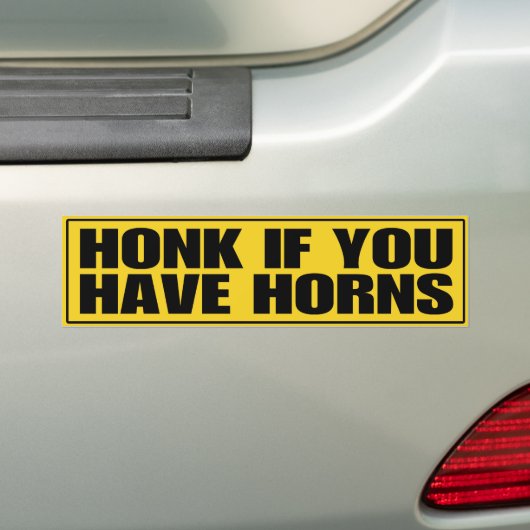Honk als je paarden hebt bumpersticker (Op auto)