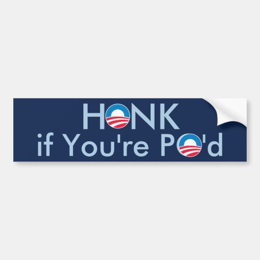 HONK als je PO's bent Bumpersticker (Voorkant)