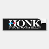 Honk als je tegen Hillary bent - Anti-Hillary - me Bumpersticker (Voorkant)