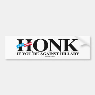 Honk als je tegen Hillary bent - Anti-Hillary -.pn Bumpersticker