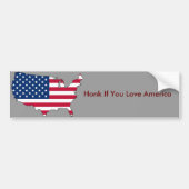 Honk als je van america houdt bumpersticker (Voorkant)