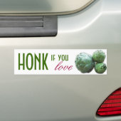 HONK als je van Artichokes houdt - Bumpersticker (Op auto)