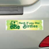 Honk als je van Birdies Golf Bumpersticker houdt (Op auto)