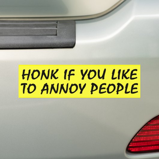 Honk als je van Bumpersticker houdt (Op auto)