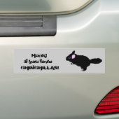 Honk als je van Chinchillas houdt Bumpersticker (Op auto)