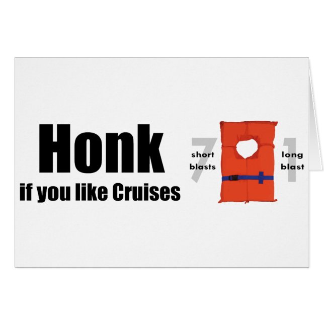 Honk als je van cruises houdt (Voorkant Horizontaal)