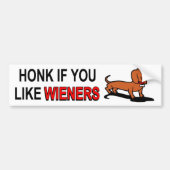Honk als je van de Bumpersticker van Wiener Dogs h (Voorkant)