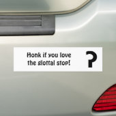 Honk als je van de mondiale stop bumper sticker ho (Op auto)