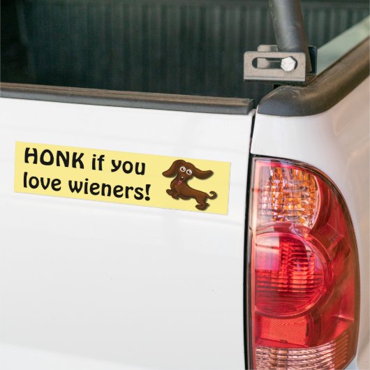 HONK, als je van een vrouw houdt... grappige dachs Bumpersticker (Op Truck)