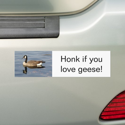 "Honk als je van ganzen houdt" bumpersticker (Op auto)