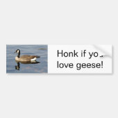 "Honk als je van ganzen houdt" bumpersticker (Voorkant)