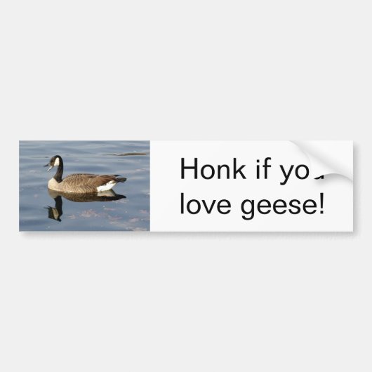 "Honk als je van ganzen houdt" bumpersticker (Voorkant)