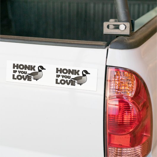 Honk als je van ganzen houdt bumpersticker (Op Truck)