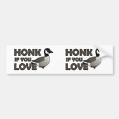 Honk als je van ganzen houdt bumpersticker (Voorkant)