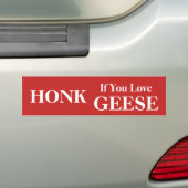 Honk als je van ganzen houdt bumpersticker (Op auto)