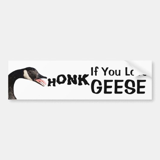 HONK als je van ganzen houdt (met foto) Bumpersticker (Voorkant)