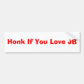 Honk als je van JB houdt Bumpersticker (Voorkant)