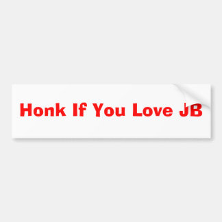Honk als je van JB houdt Bumpersticker