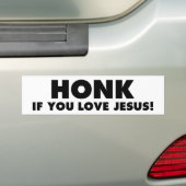 HONK ALS JE VAN JESUS GEEFT, grappig Christelijk B Bumpersticker (Op auto)