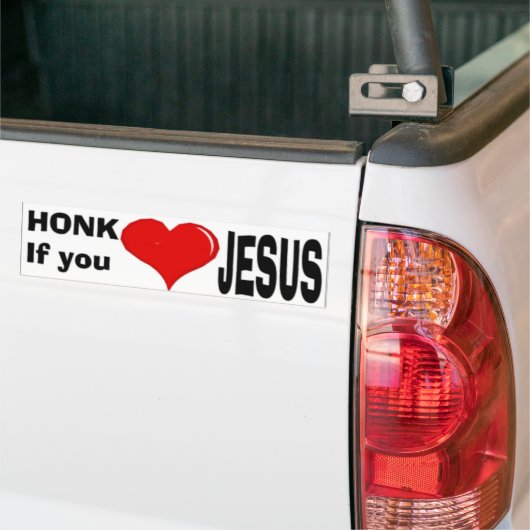 honk als je van jesus houdt bumpersticker (Op Truck)