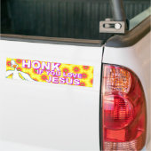 Honk als je van Jezus houdt! Bumpersticker (Op Truck)