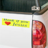 Honk als je van Jezus houdt Bumpersticker (Op Truck)