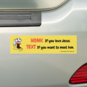 HONK als je van Jezus houdt Bumpersticker (Op auto)