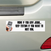 Honk als je van Jezus houdt Bumpersticker (Op auto)