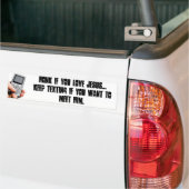 Honk als je van Jezus houdt Bumpersticker (Op Truck)