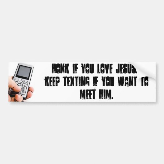 Honk als je van Jezus houdt Bumpersticker (Voorkant)