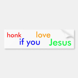 honk als je van Jezus houdt Bumpersticker