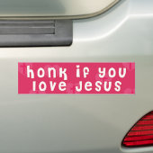 Honk als je van Jezus houdt Bumpersticker (Op auto)