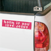Honk als je van Jezus houdt Bumpersticker (Op Truck)