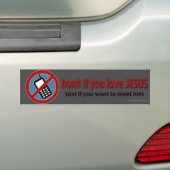 Honk als je van Jezus houdt Bumpersticker (Op auto)