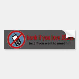 Honk als je van Jezus houdt Bumpersticker