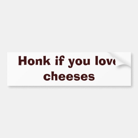 Honk als je van kaas houdt bumpersticker (Voorkant)