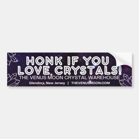 Honk als je van kristallen houdt! (Galaxy) Bumpersticker (Voorkant)
