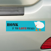 Honk als je van Pekins Bumpersticker houdt (Op auto)